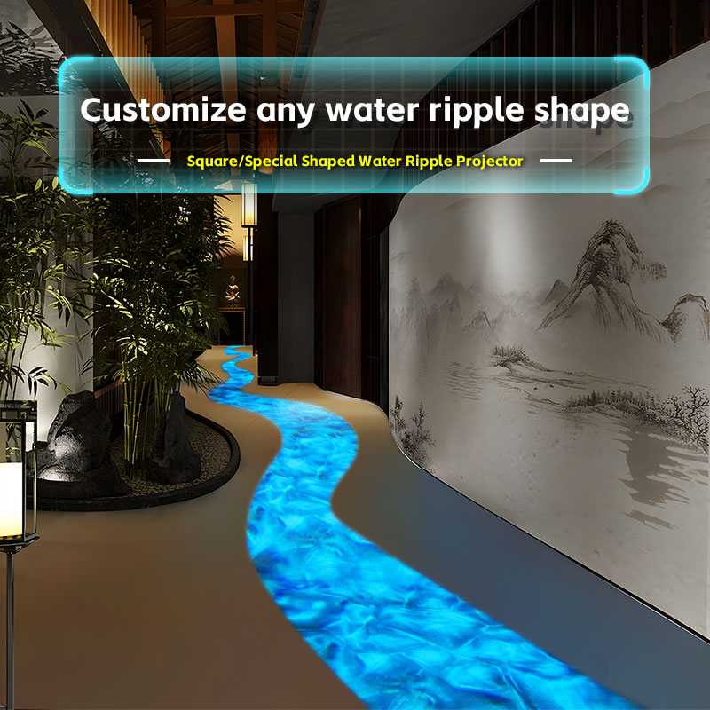 Outdoor Lighting Logo - Vierkante waterrimpelprojector Dynamisch waterrimpellogo Binnen- en