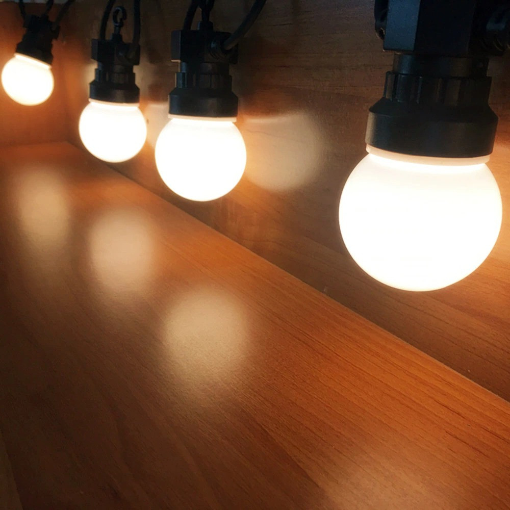 String Light Bistro - Led melkwit G50 Globe buitenlichtslingers voor