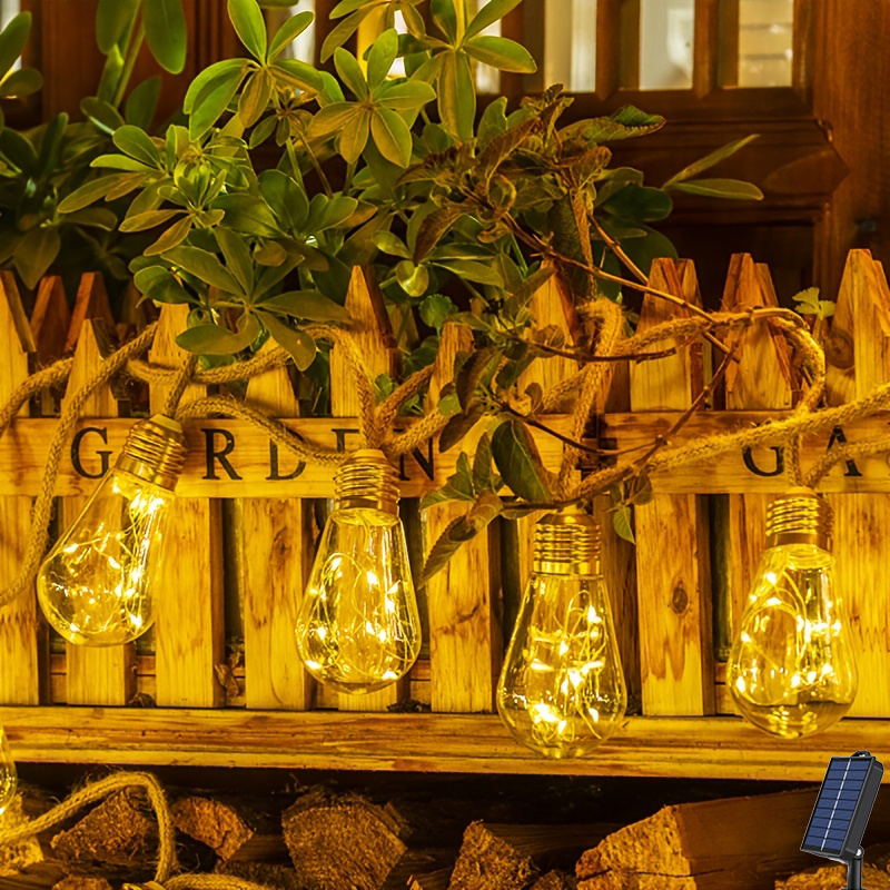 String Light Bistro - Solar-slingerverlichting voor buiten, waterdicht, onbreekbare lampen,