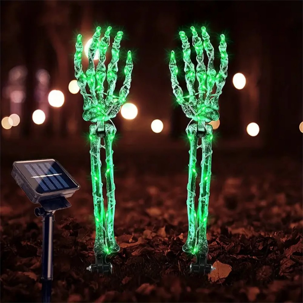 Wired Pathway Light - Solar Halloween Ghost Hand Skull LED-lichtslingers