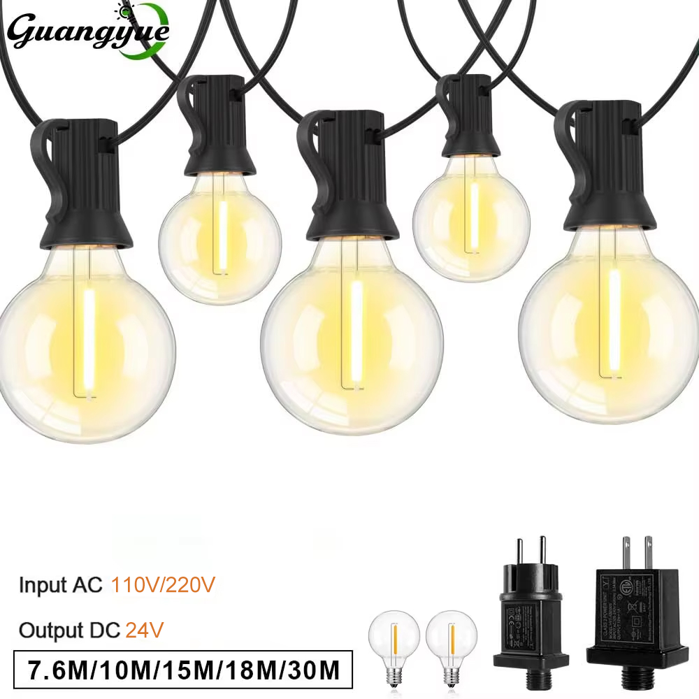String Light Bistro - G40 LED-lichtslinger E12 DC24V brede spanningsuitgang