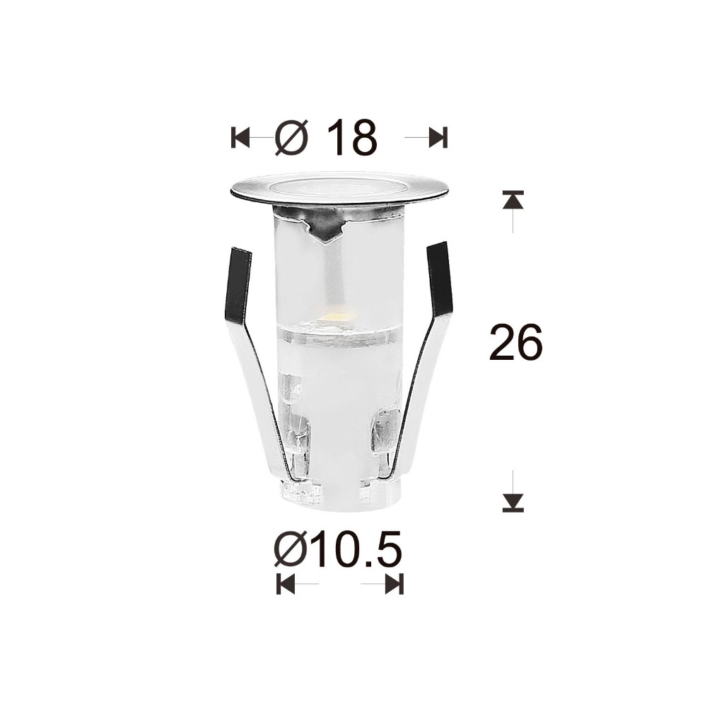 Ground Light Recessed - 10Pcs Led Mini Deklicht IP67 Verzonken