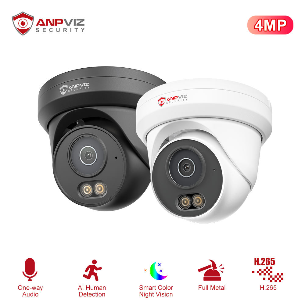 Outdoor Lighting Under Roof - Anpviz 4MP PoE-camera Volledig metalen torentje