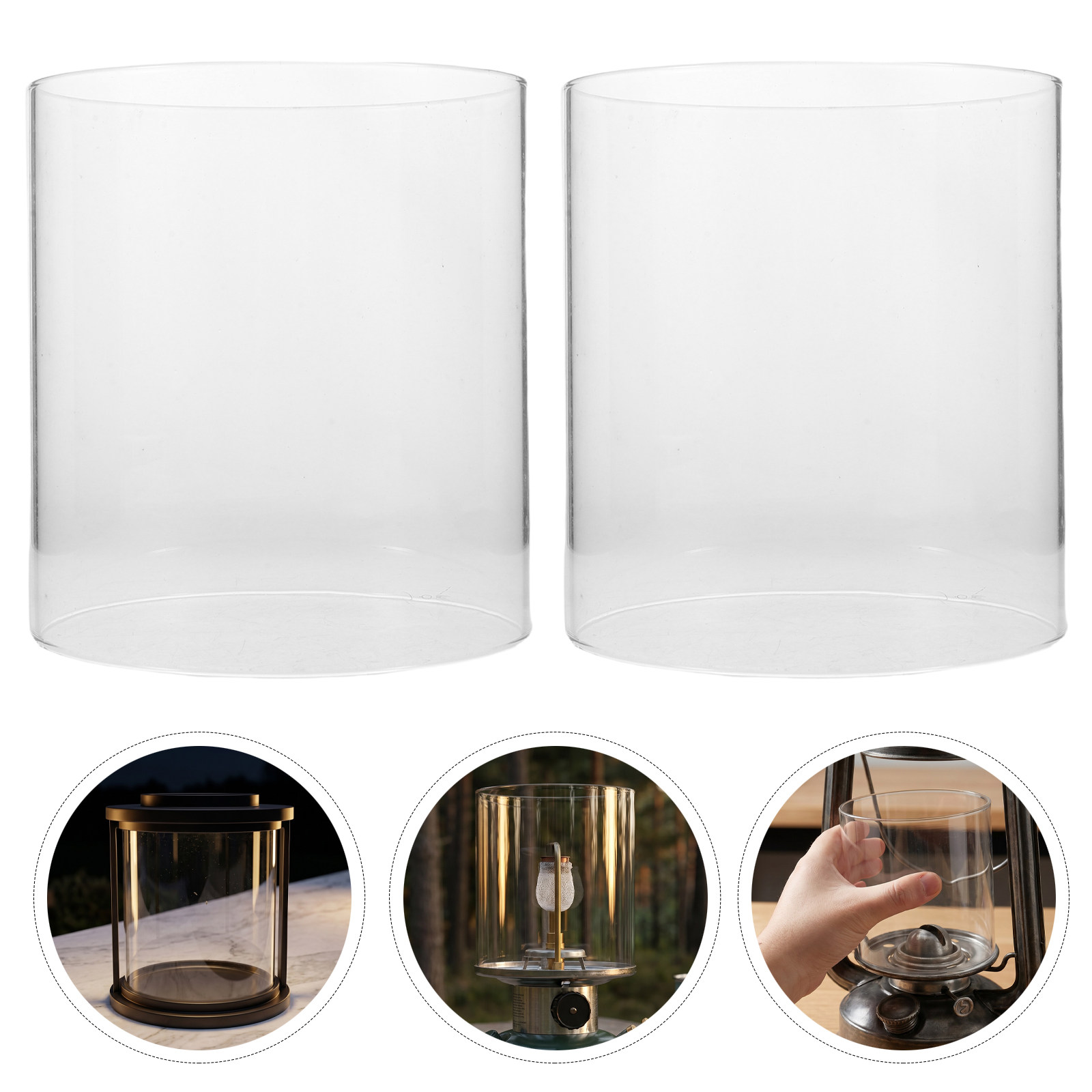 Outdoor Lighting Glass Replacement - 2 stuks transparante glazen lantaarnbol, vervangende