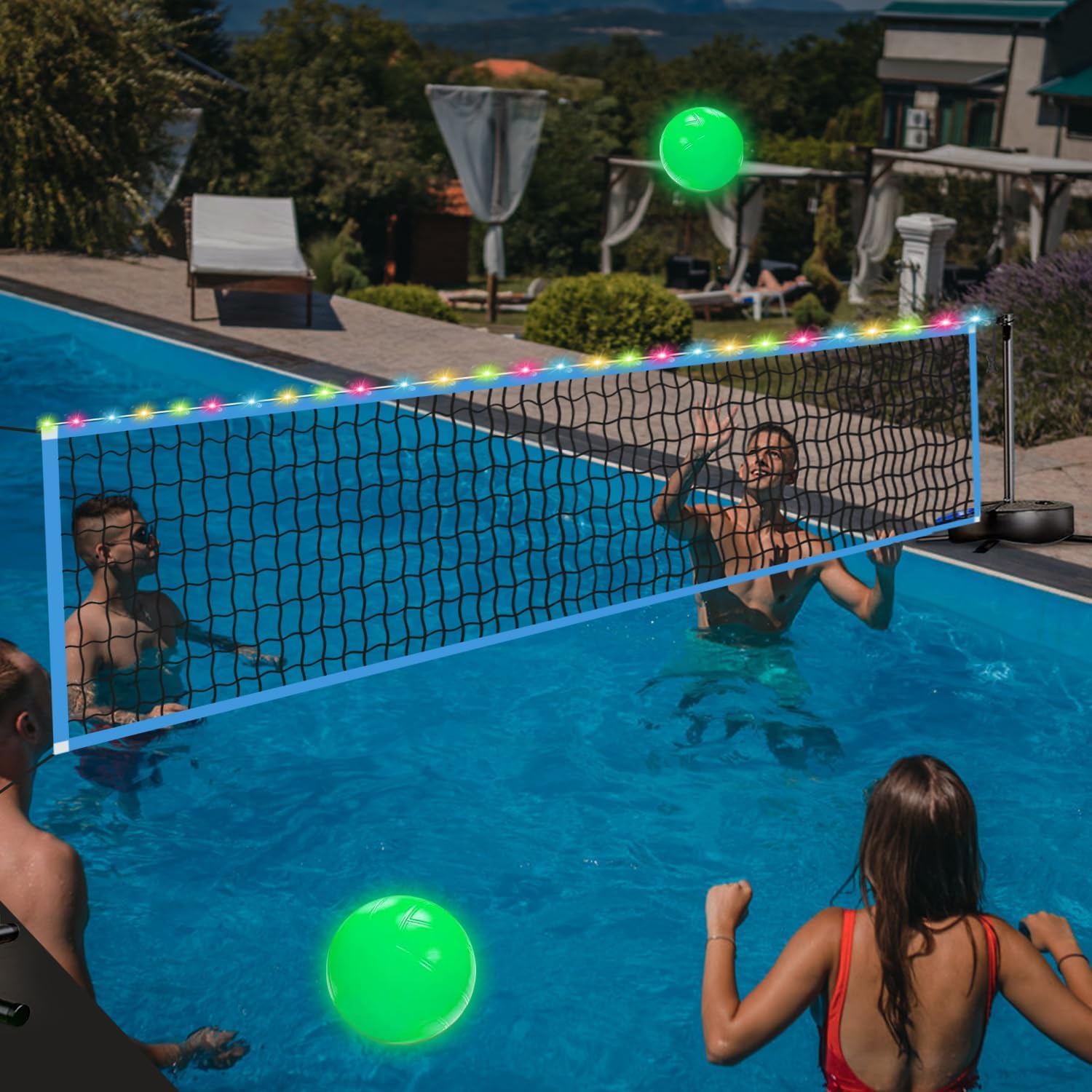 Outdoor Lighting Led - Draagbare LED volleybalnet voor buiten met