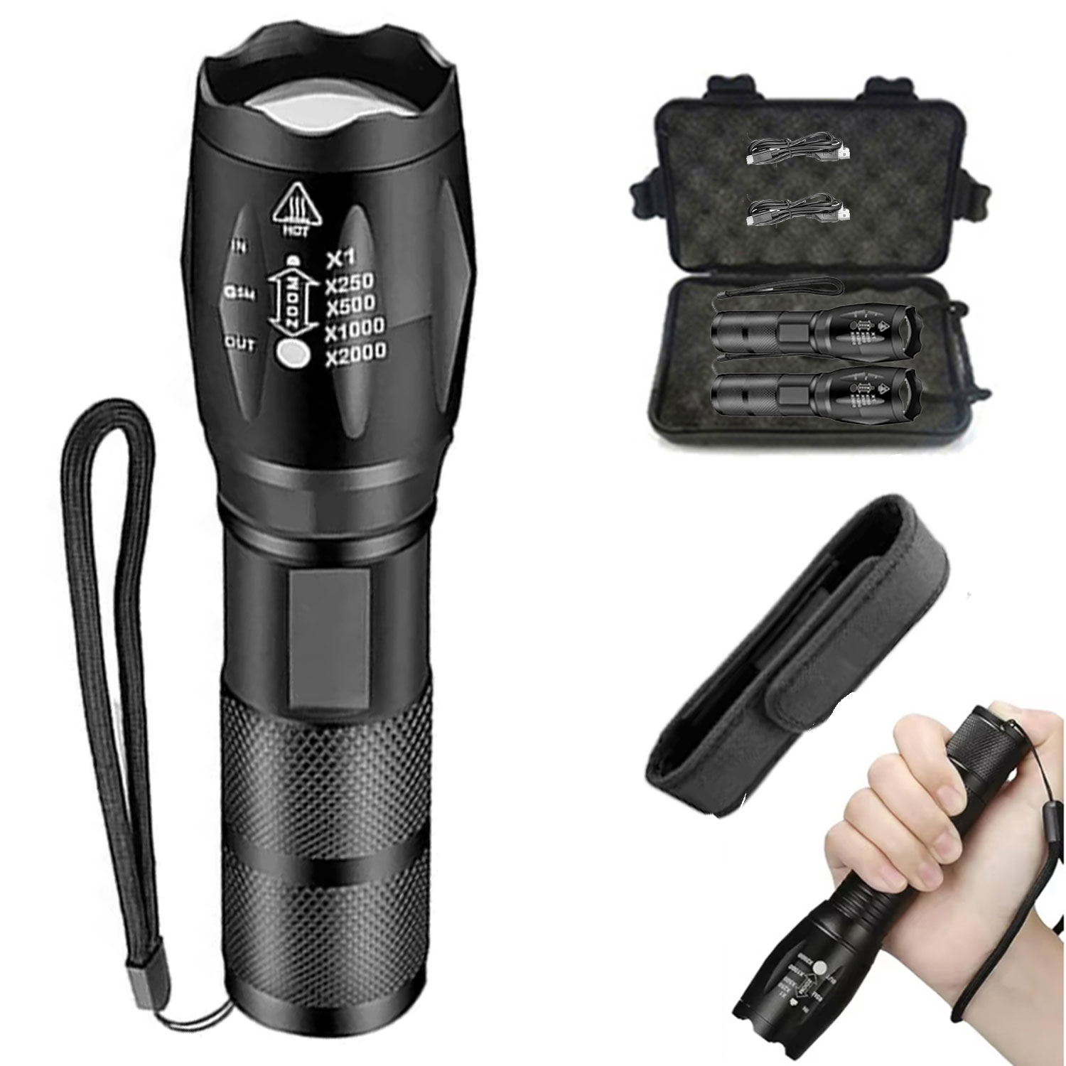Outdoor Lighting Not Working - Krachtige LED-zaklamp Outdoor handzaklamp Draagbare telescopische