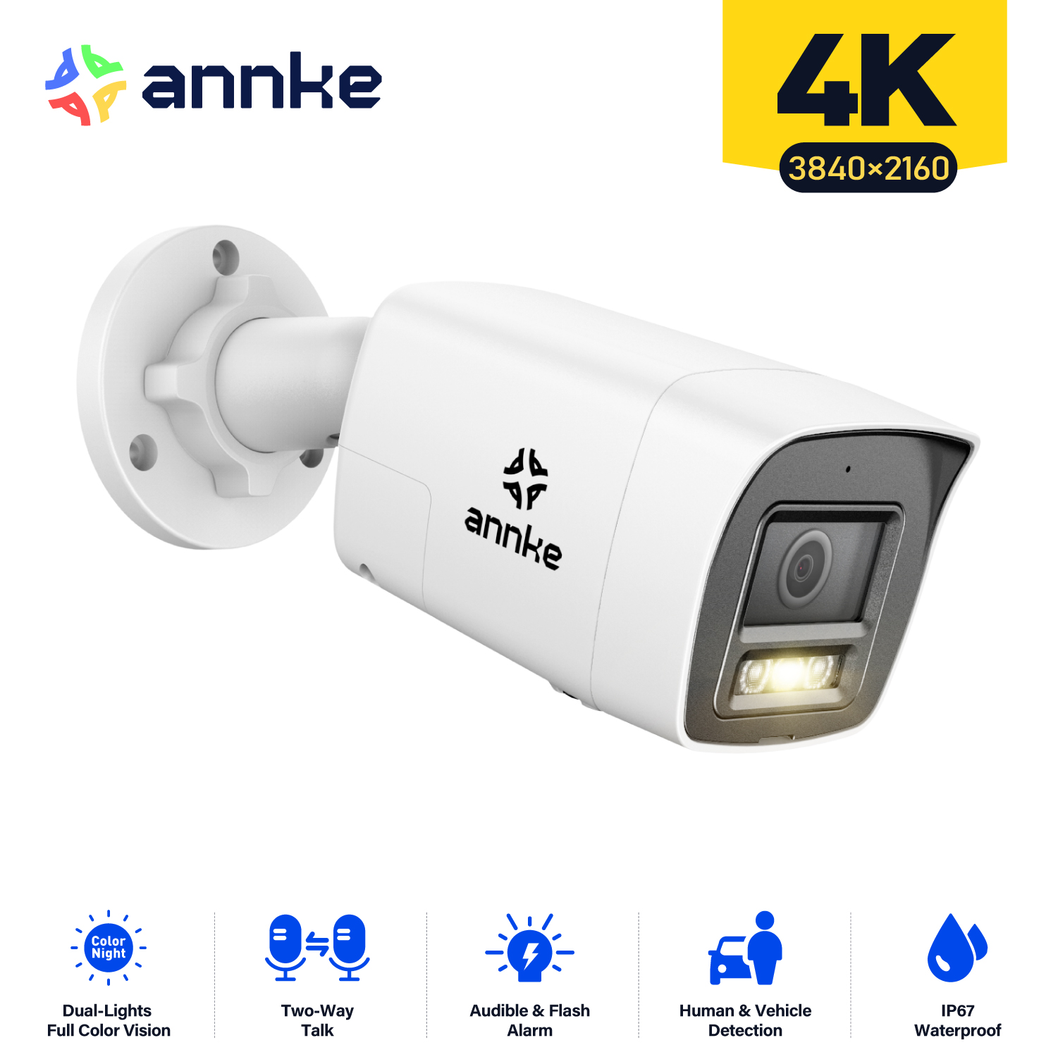 Outdoor Lighting Under Roof - Annke 8mp 4K Hd Ip Beveiligingscamera