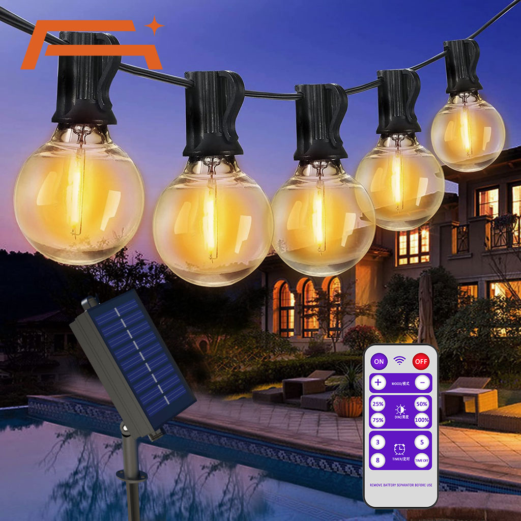 String Light Bistro - Solar lichtslingers buiten G40 terrasverlichting met