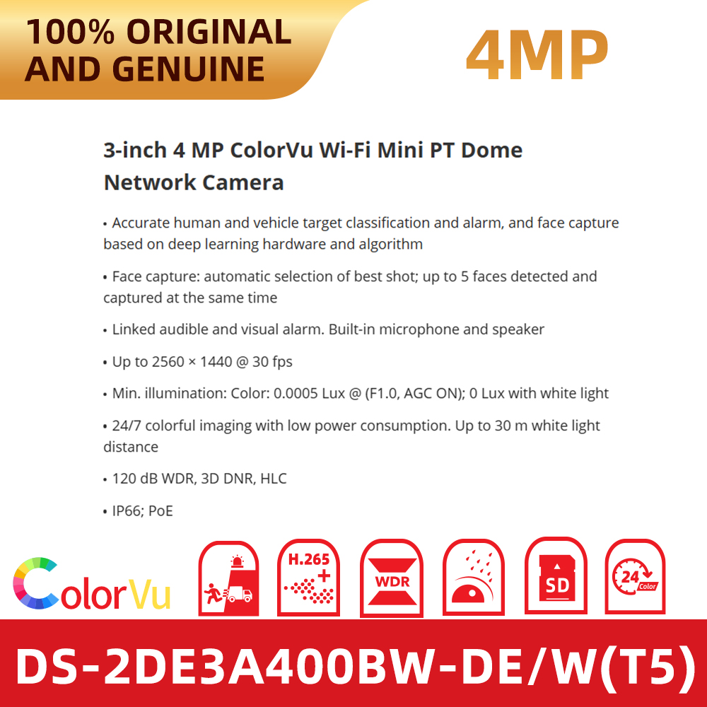 Hikvision DS-2DE3A400BW-DE/W(T - Outdoor Lighting No Electricity recensie en prijs