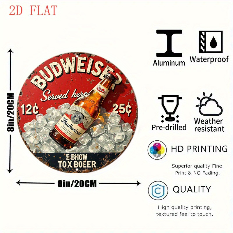 1pc vintage bierlogo metalen w - Outdoor Lighting Logo recensie en prijs