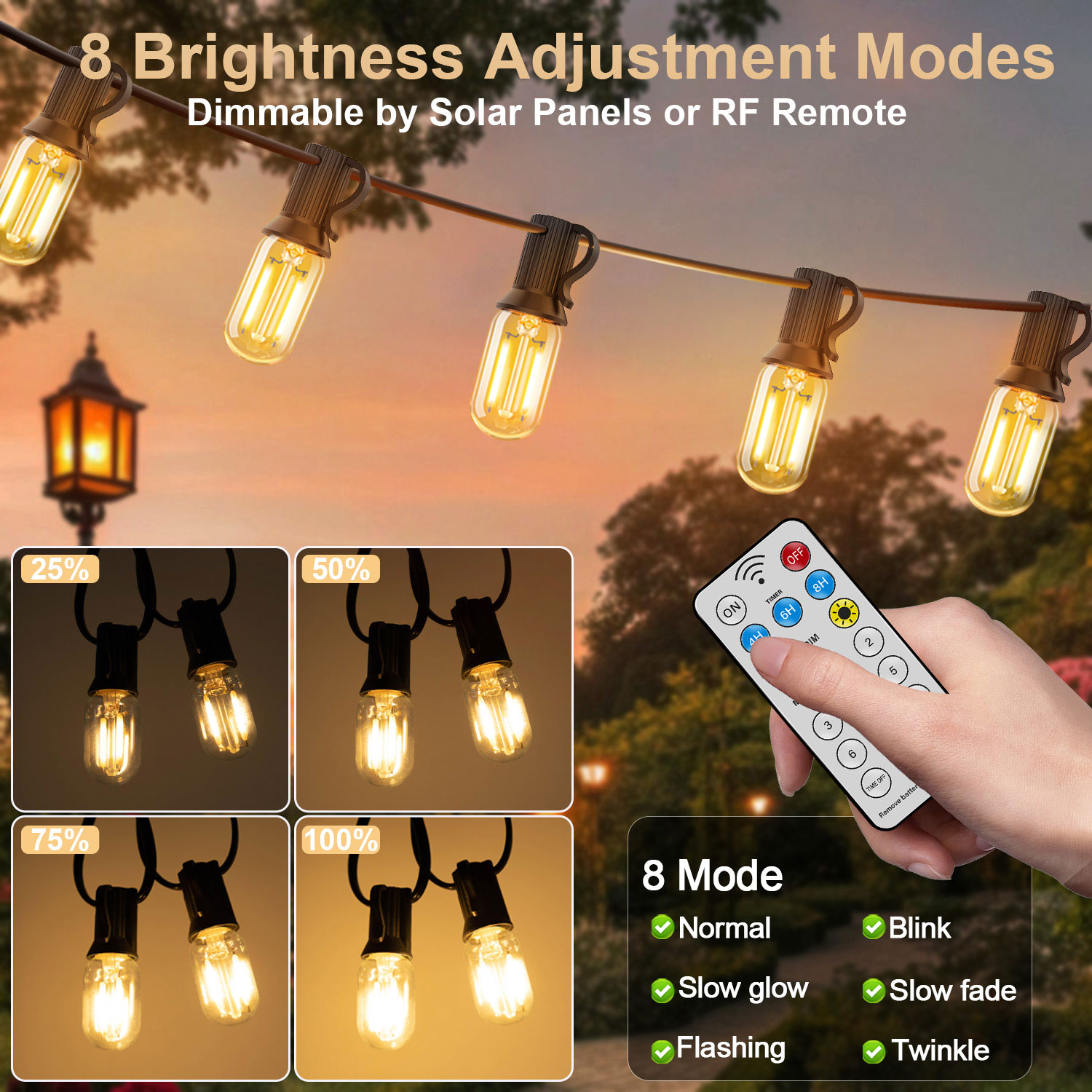 LED T22 Solar Lichtslingers 8  - String Light Bistro recensie en prijs