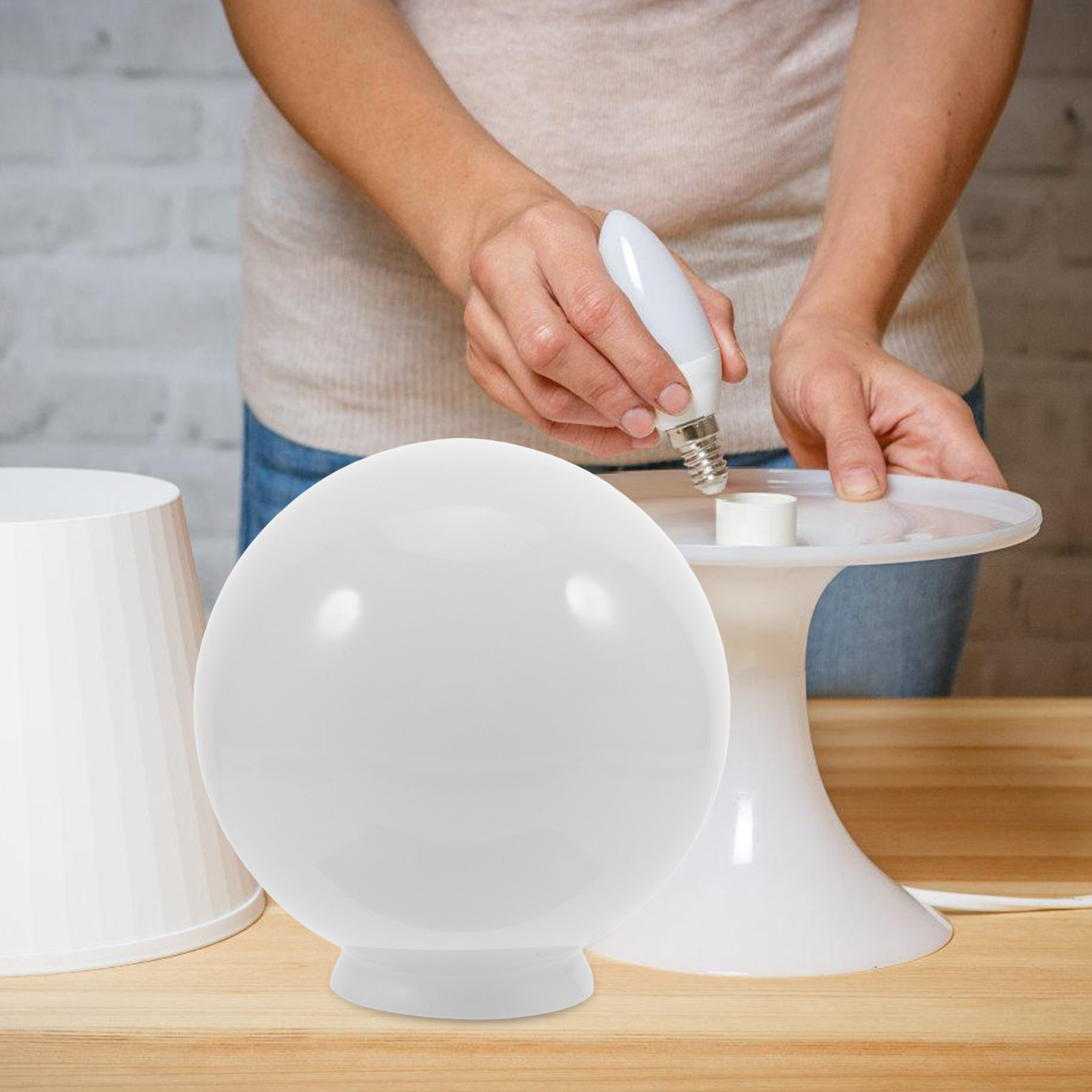 Ronde, witte lampenkap van opa - Outdoor Lighting Glass Replacement recensie en prijs