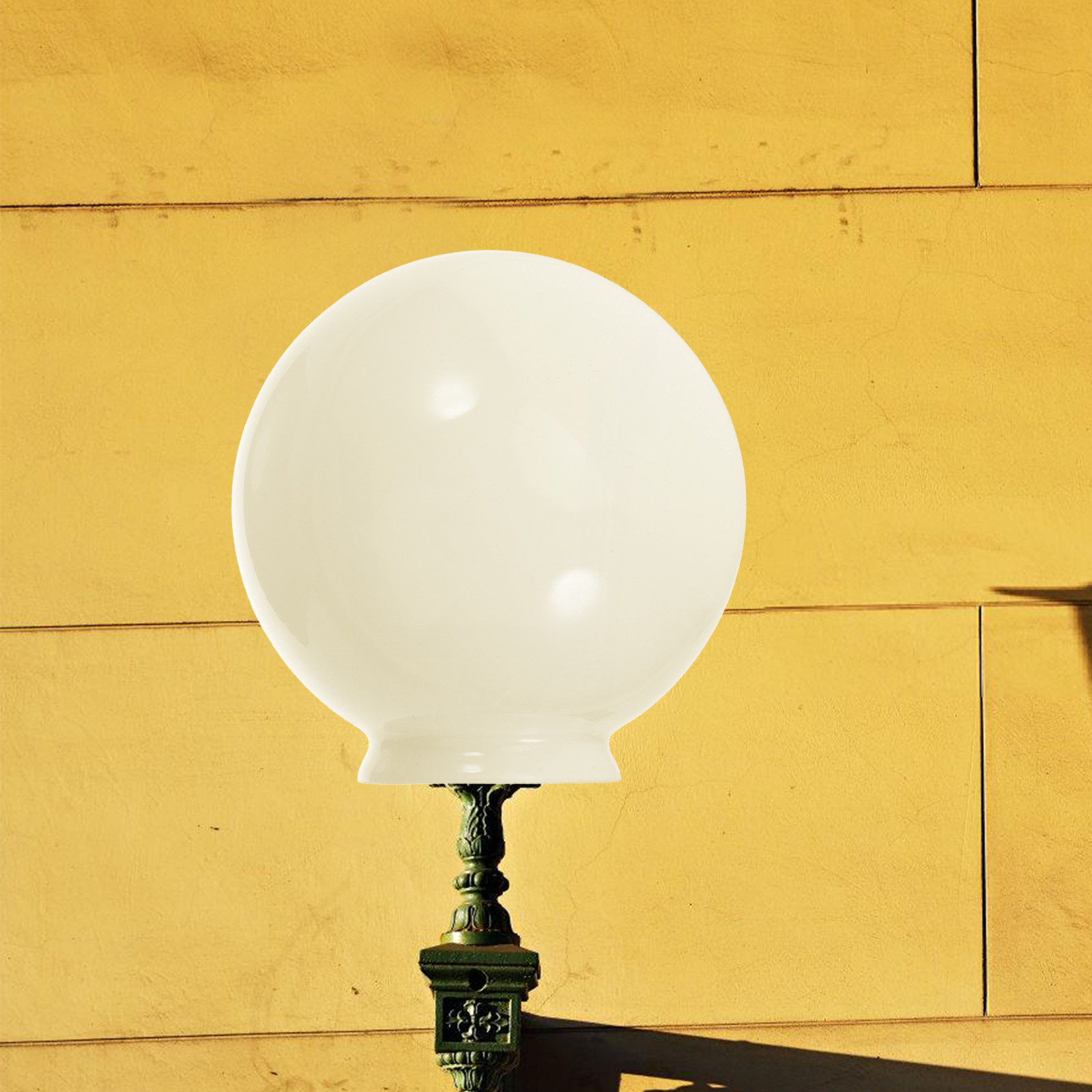 Ronde, witte glazen lampenkap, - Outdoor Lighting Glass Replacement recensie en prijs