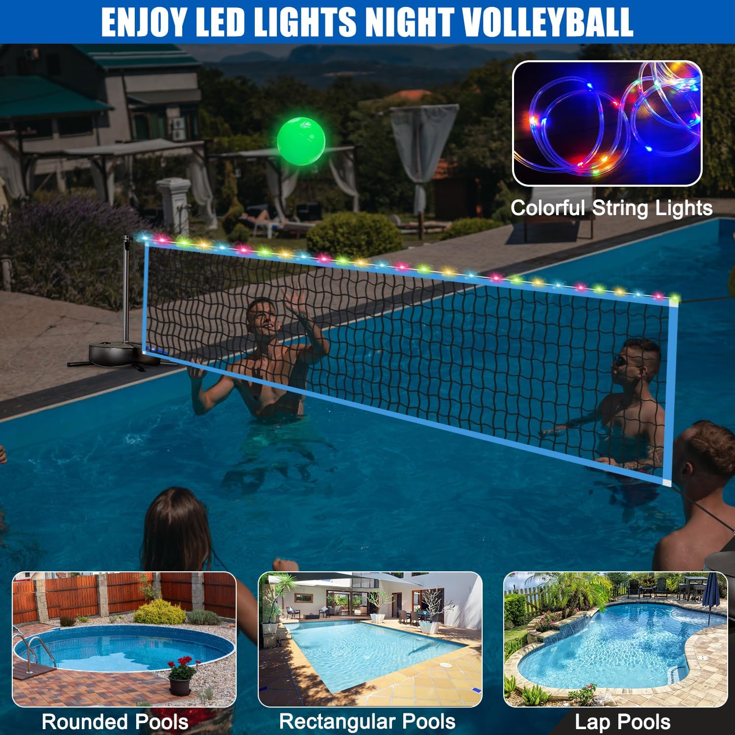 Draagbare LED volleybalnet voo - Outdoor Lighting Led recensie en prijs