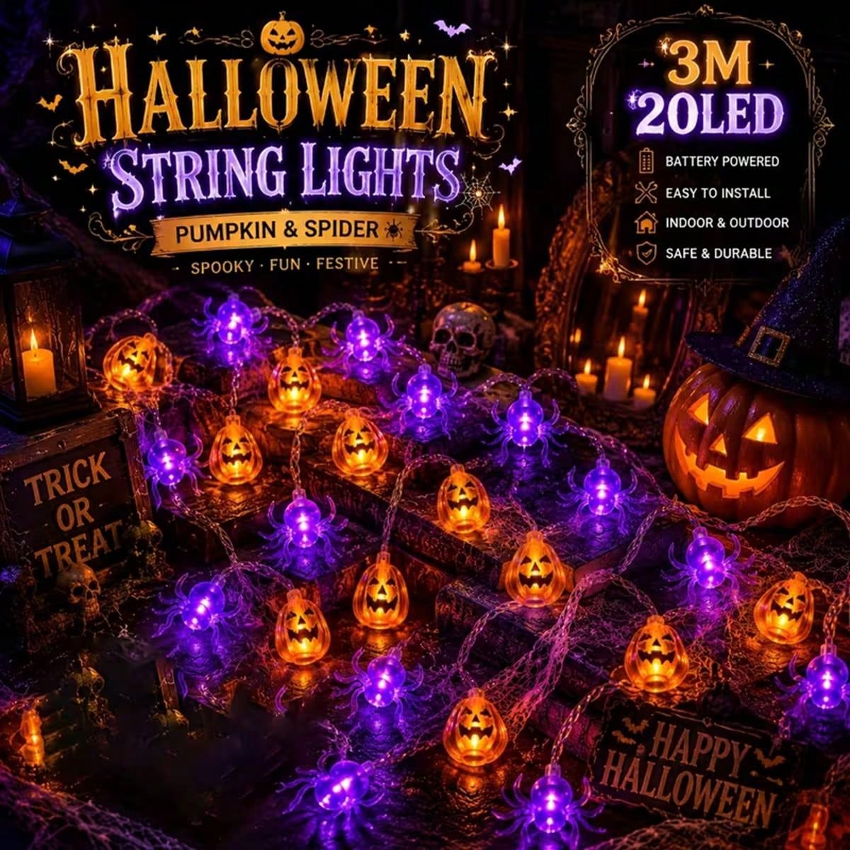 1PC Halloween Pompoen 10/20 LE - Outdoor Lighting For Front Of House recensie en prijs