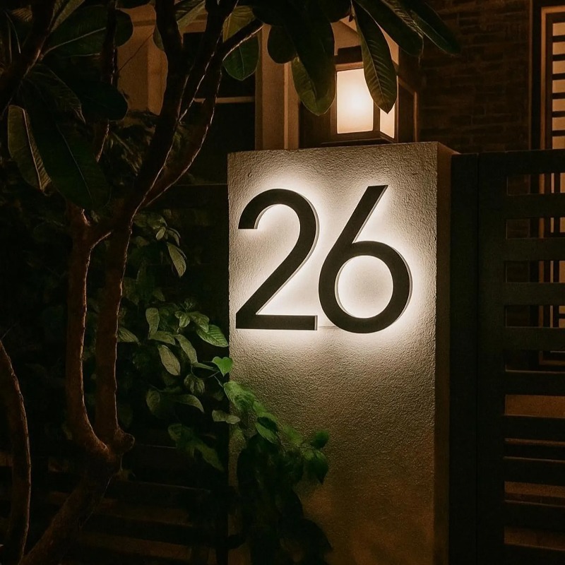 LED moderne huisnummers, water - Outdoor Lighting For Front Of House recensie en prijs