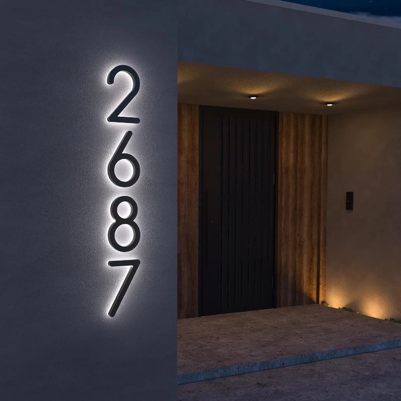 LED moderne huisnummers, water - Outdoor Lighting For Front Of House recensie en prijs