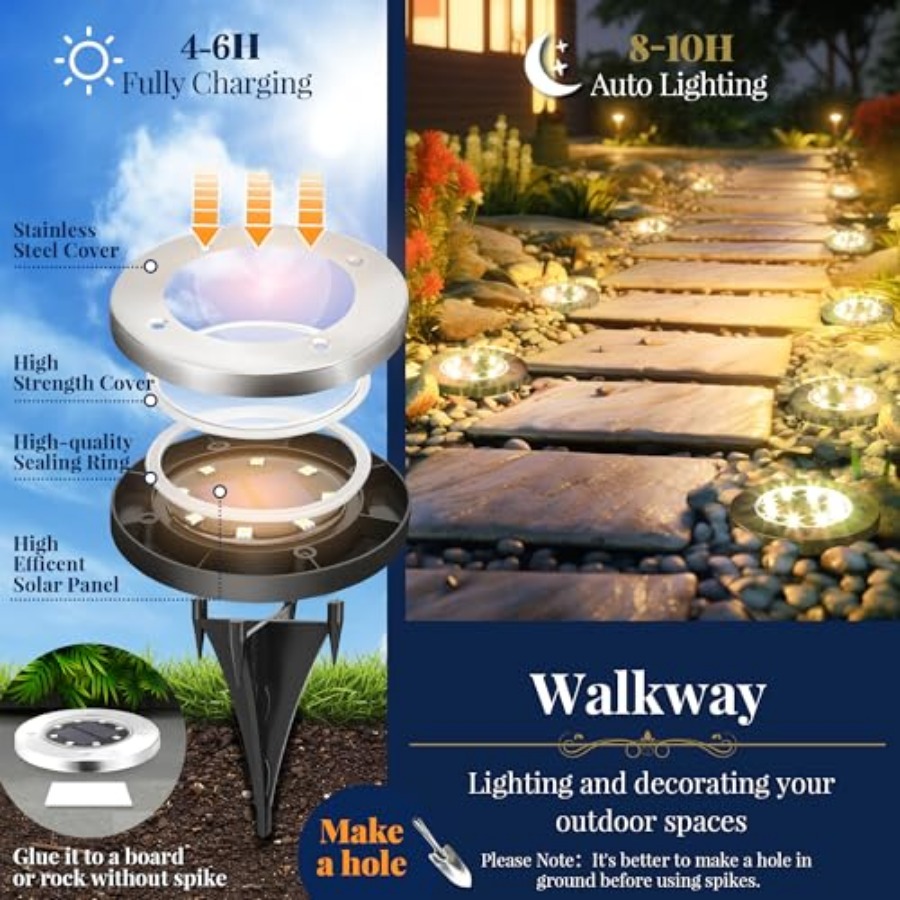Solar Ground Lights Solar Ligh - Outdoor Lighting Led recensie en prijs